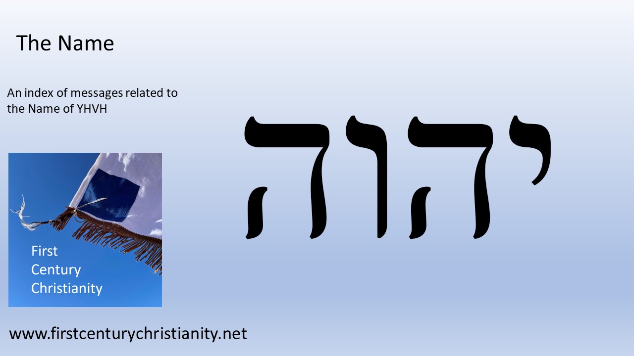 Index The Name First Century Christianity